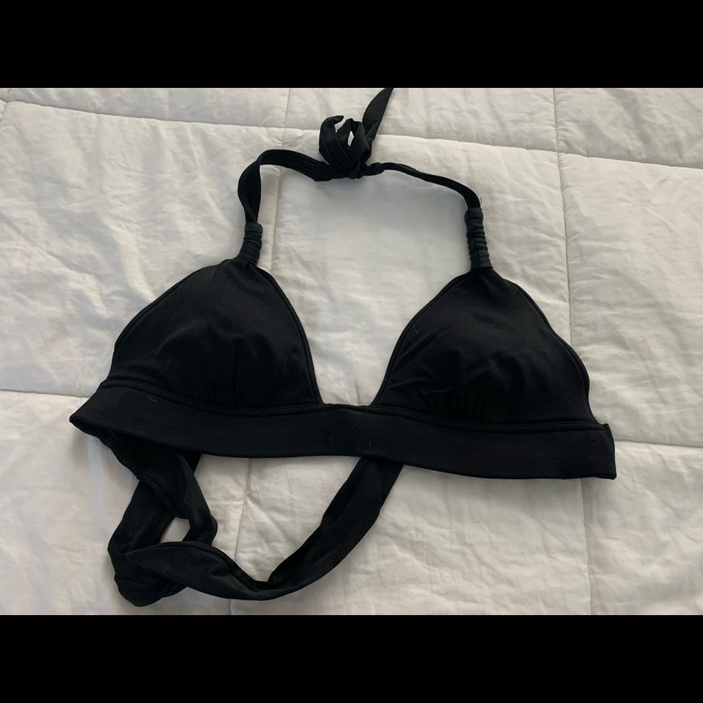 Black triangle bikini top